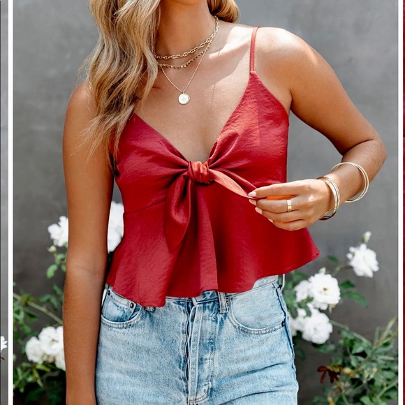 Babydoll Top, Cropped,Satin, New, M, L - Picture 7 of 8